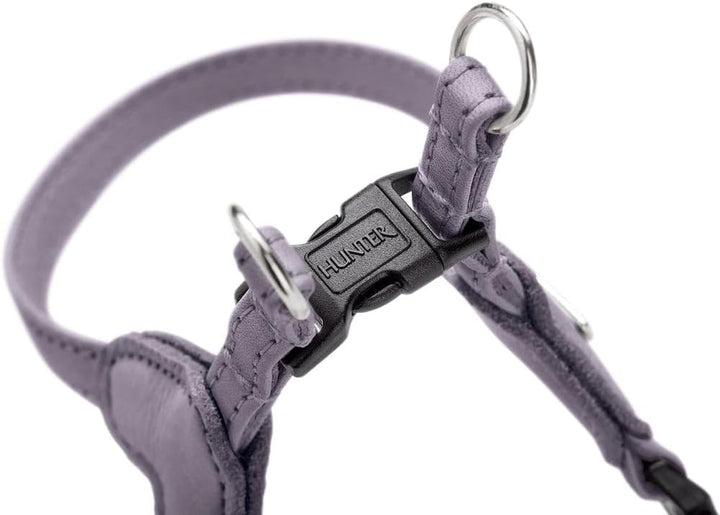 Hunter Hundegeschirr SOHO MINI, Farbe: Flieder-grau, Rindsleder, weich & geschmeidig, fellschonend,