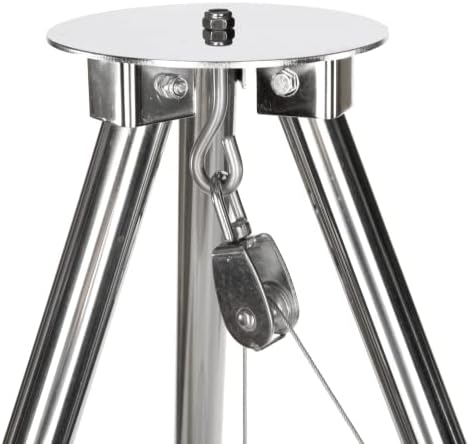 Edelstahl Dreibein mit Tasche Schwenker Grillgestell 60 cm Edelstahlrost 6 mm Stäbe