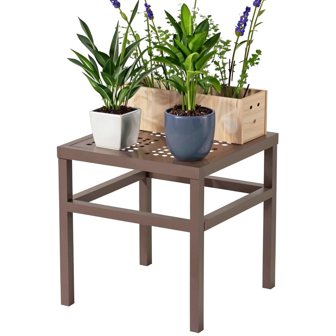 Pflanzenständer Blumenständer Draussen& Innen Aluminium, Blumenbank Pflanzen Blumenregal für Garten,