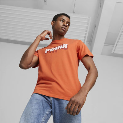 PUMA Herren Graphics Wording T-Shirt XLChili Powder Orange