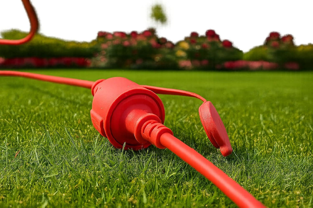 as - Schwabe Gummi-Verlängerungsleitung – 25 m Kabel mit Schutzkontaktwickelstecker, Schutzkontaktku
