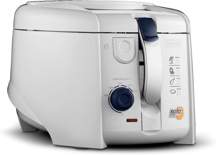 De'Longhi F28211.W1 RotoFry Fritteuse, 1800 W, 1,2 Liter, Edelstahl,