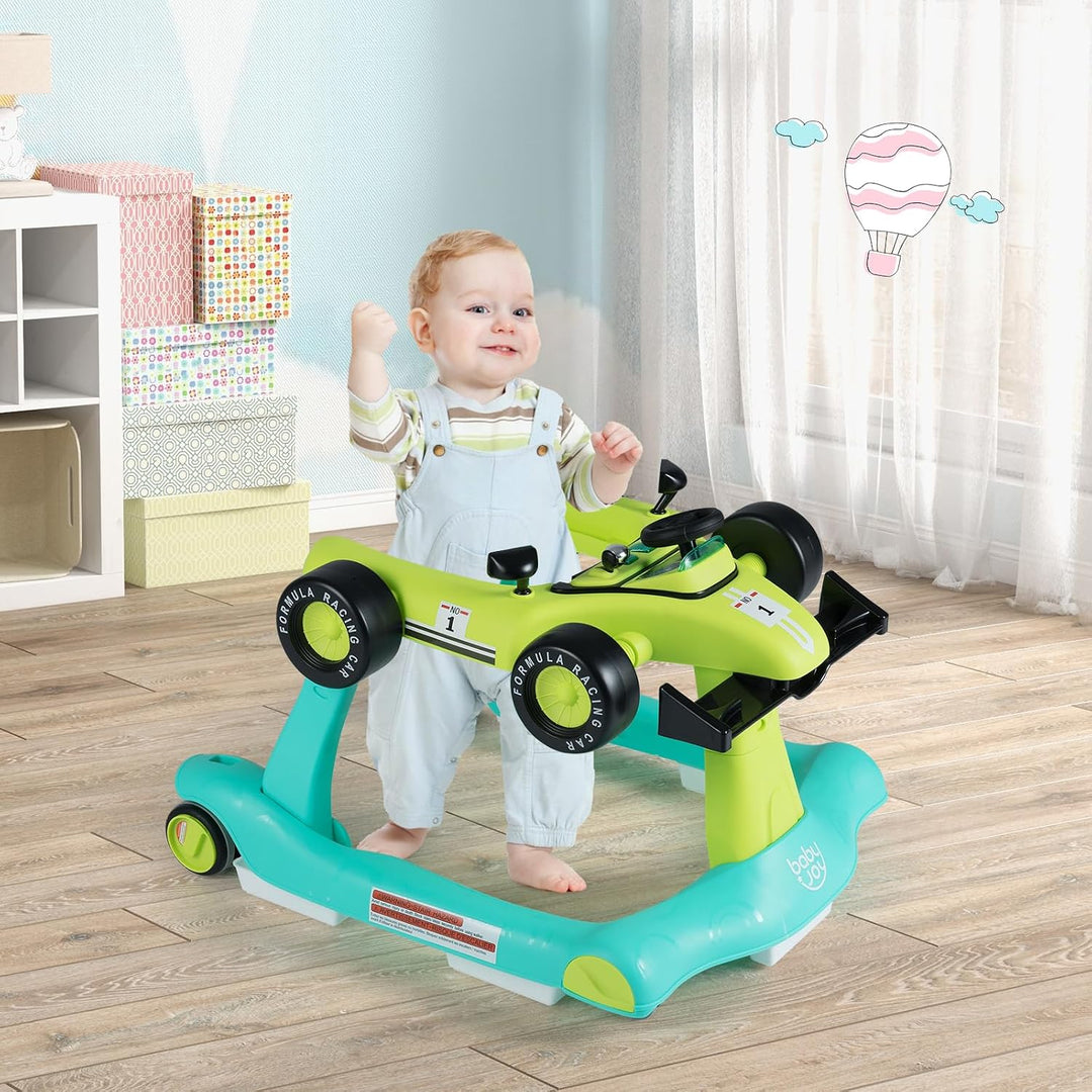 GIANTEX 4 in 1 Lauflernhilfe, Lauflernwagen klappbar mit einstellbarer Höhe &amp; Geschwindigkeit, Baby