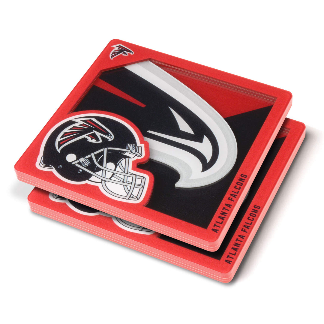 YouTheFan Logo-Serie Atlanta Falcons Untersetzer aus der 3D, Team-Farben, Einheitsgrösse 1 Atlanta F