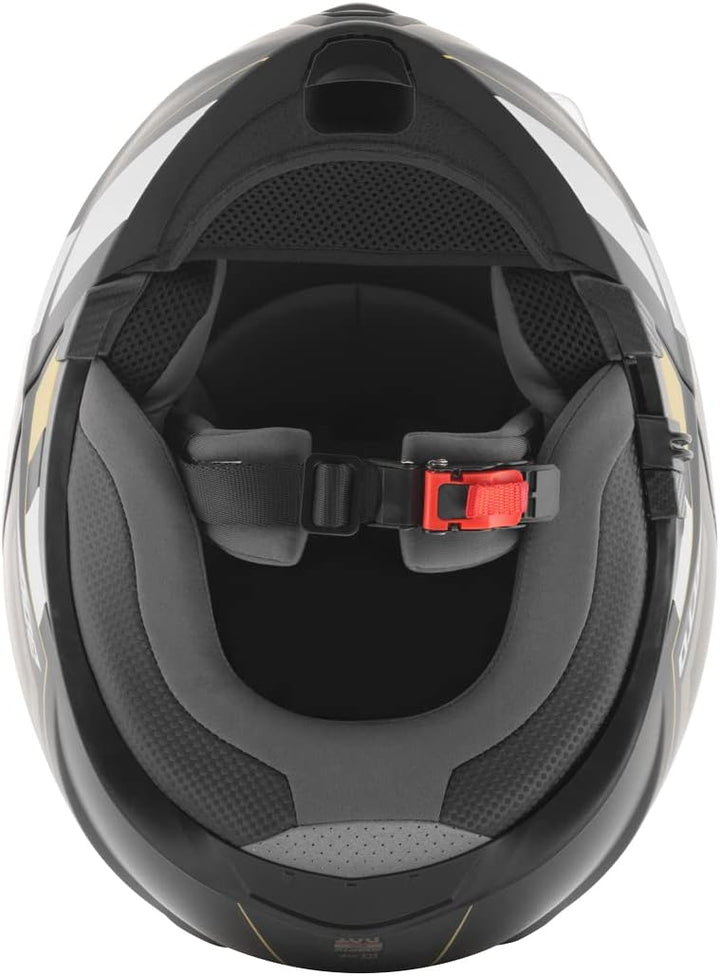 Bogotto FF403 Murata Klapphelm (Black/Gold,S (55/56)) S (55/56) Schwarz/Gold, S (55/56) Schwarz/Gold