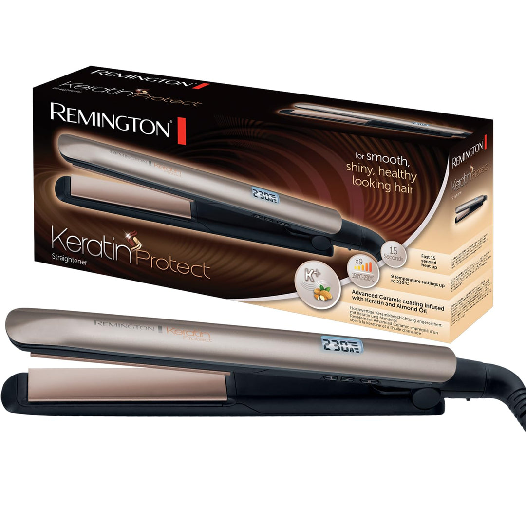 Remington Glätteisen [hochwertige Beschichtung] Keratin (Keramikbeschichtung mit Keratin &amp; Mandelöl