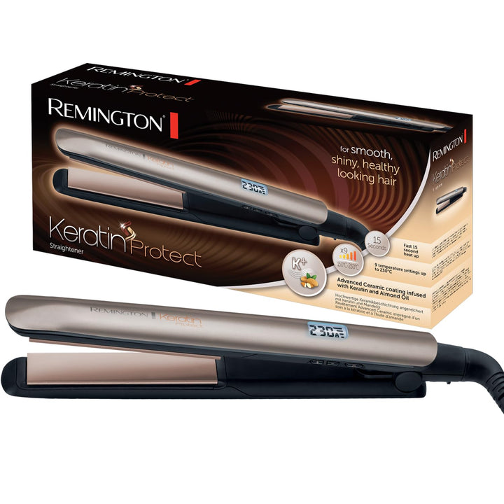 Remington Glätteisen [hochwertige Beschichtung] Keratin (Keramikbeschichtung mit Keratin &amp; Mandelöl