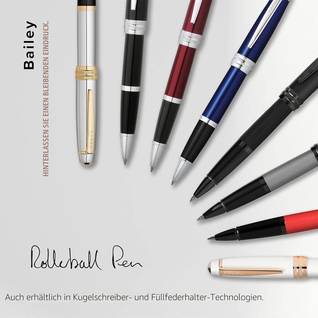Cross Bailey Rollerball Selectip Pen (Schreibfarbe schwarz, Strichstärke M, in Premium Geschenkbox)