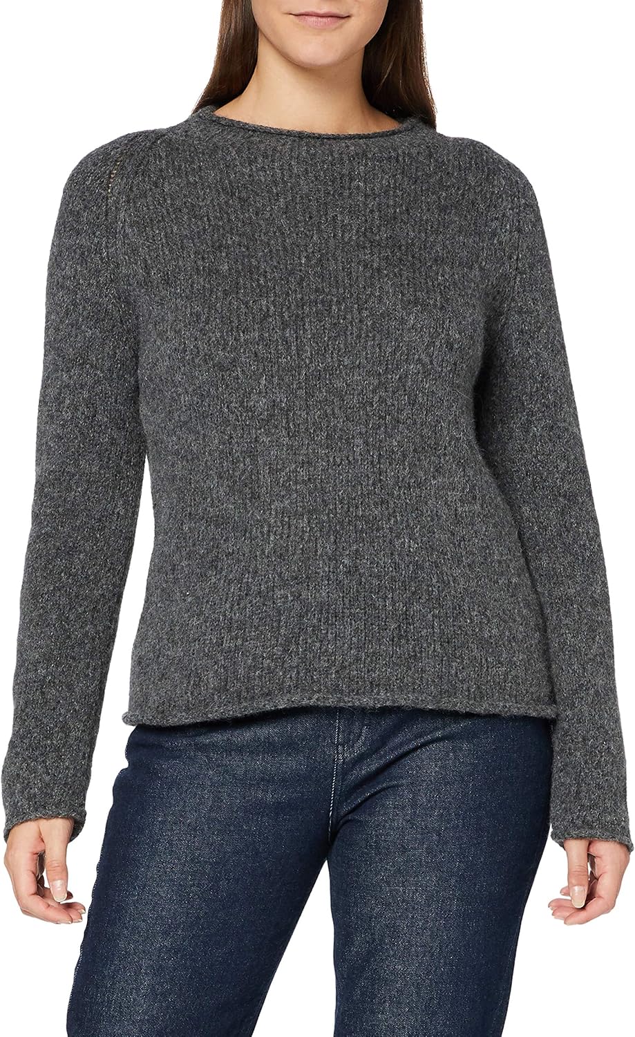BOSS Damen C_faycles Pullover L Medium Grey30, L Medium Grey30