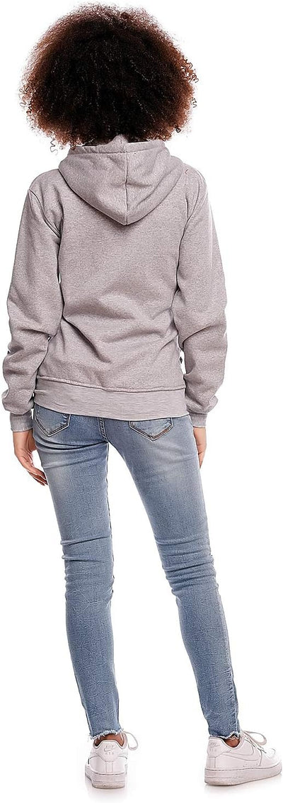 Selente Mummy Love Damen Kapuzenpullover/Langarmshirt zum Stillen und als Umstandsmode (Made in EU)