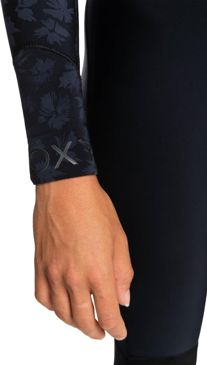 Roxy 3/2mm Swell Series 2022 - Chest-Zip-Neoprenanzug für Frauen ERJW103122. Schwarz S, Schwarz S