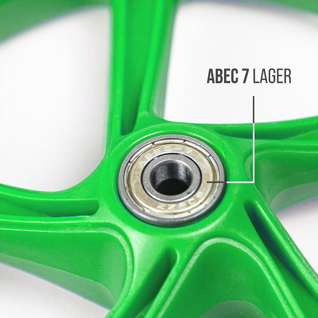 Apollo City Scooter 200mm Ersatzräderset - Pro Wheels mit ABEC 7 Kugellager, Roller Rad Ersatz-Räder