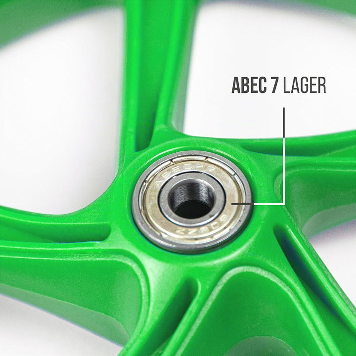 Apollo City Scooter 200mm Ersatzräderset - Pro Wheels mit ABEC 7 Kugellager, Roller Rad Ersatz-Räder