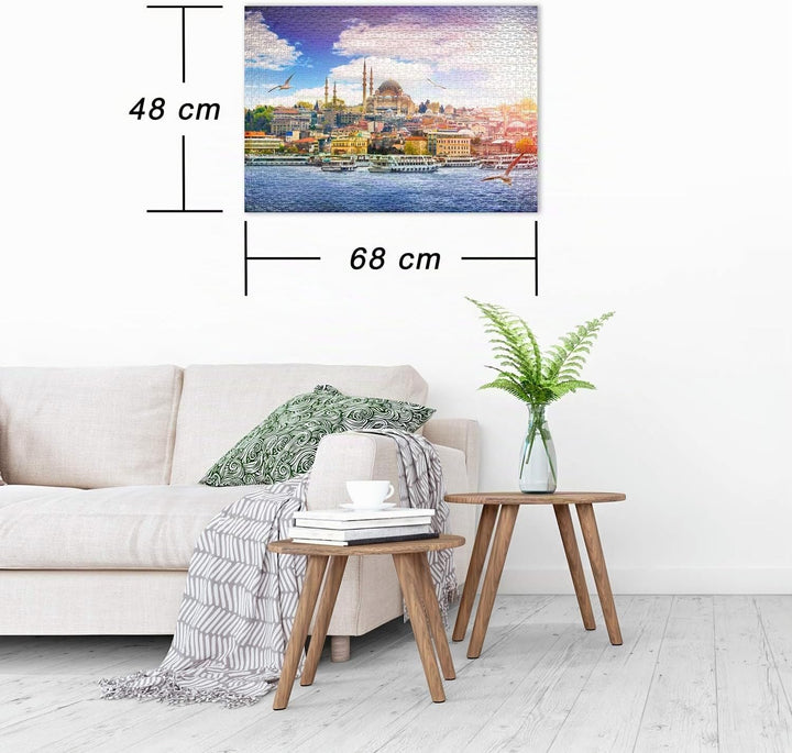 Ulmer Puzzleschmiede - Puzzle „Perle am Bosporus“ - Klassisches 1000 Teile Städte-Puzzle – Puzzlemot