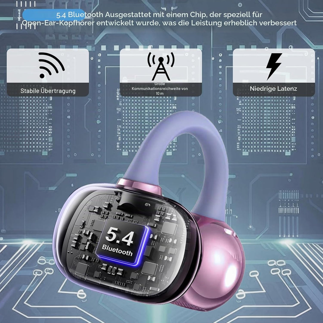 Kabellose Bluetooth-Kopfhörer, Sport-Kopfhörer, Bluetooth 5.4, 8 Stunden Akkulaufzeit, leicht und st
