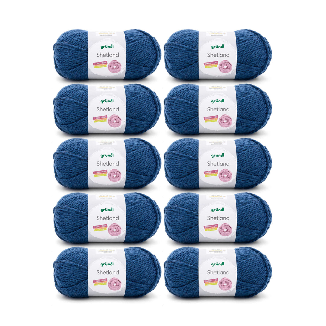 Gründl Shetland Wolle (modisches und weiches Strickgarn aus 80% Polyacryl und 20% Wolle, 100 g / 170