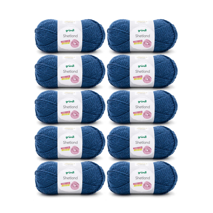 Gründl Shetland Wolle (modisches und weiches Strickgarn aus 80% Polyacryl und 20% Wolle, 100 g / 170
