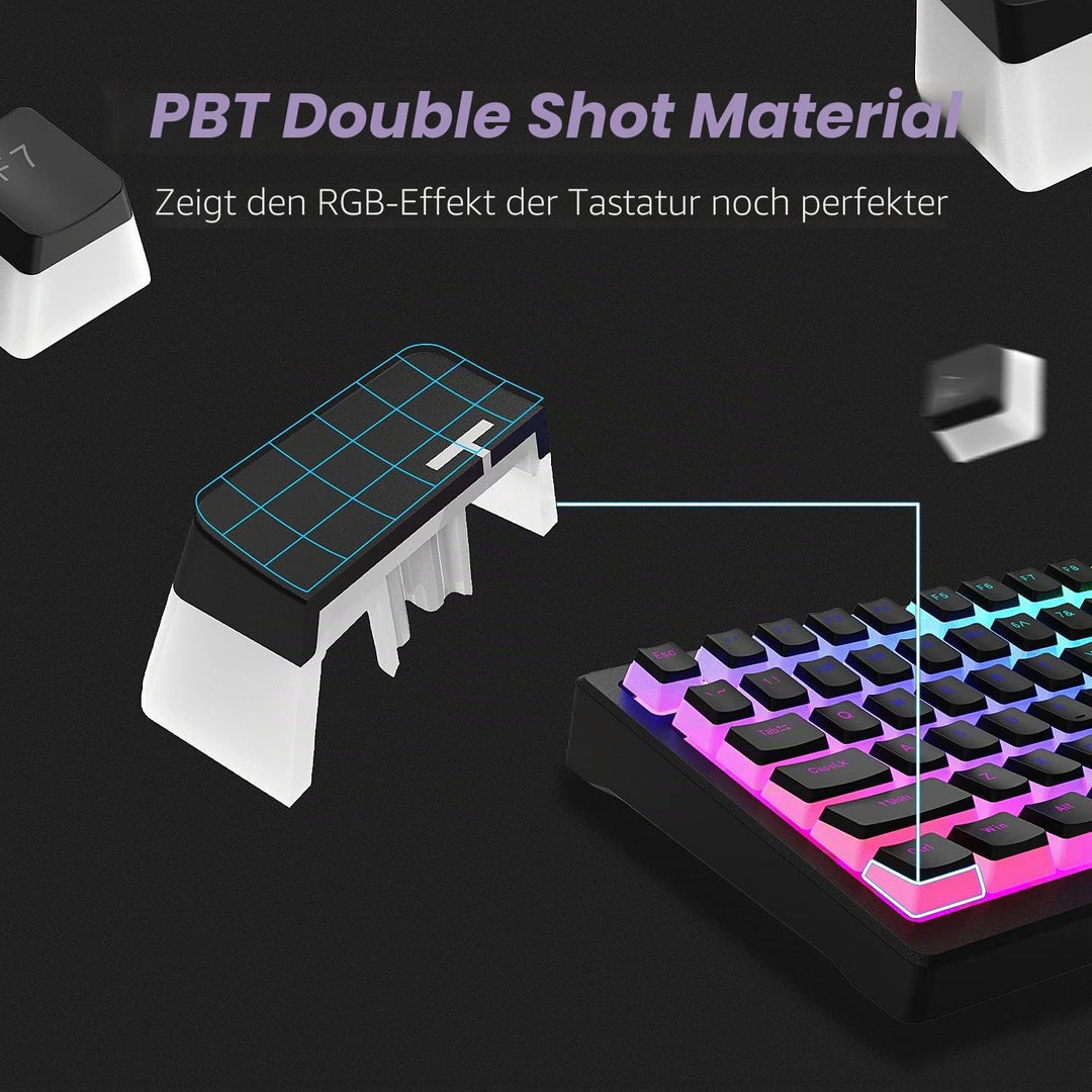 XVX Pudding Keycaps,141+24 Custom Keys Set, OEM Profile, Universal Compatiability for 100%, 75%, 65%