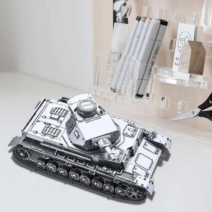 Piececool 3D Puzzle Metall Panzerkampfwagen 1:48 Panzer IV Panzer D, 3D Metall Puzzle Militärmodell