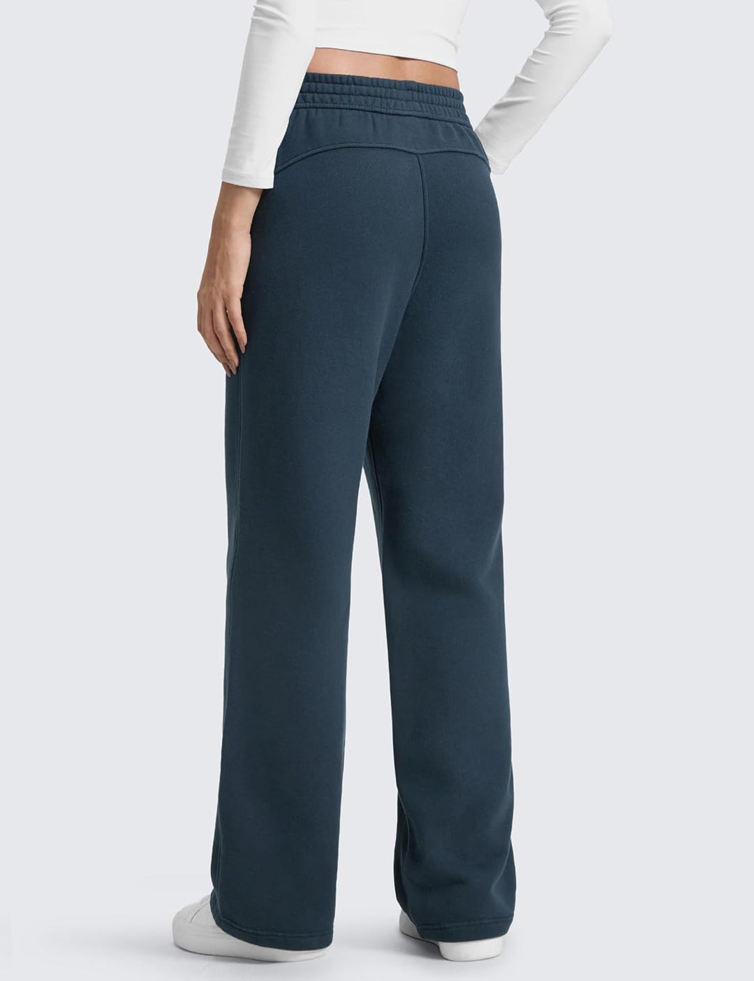 CRZ YOGA Damen Jogginghose Gefütterte Baumwolle Hohe Taille Joggers Soft Freizeithose Winter Lounge