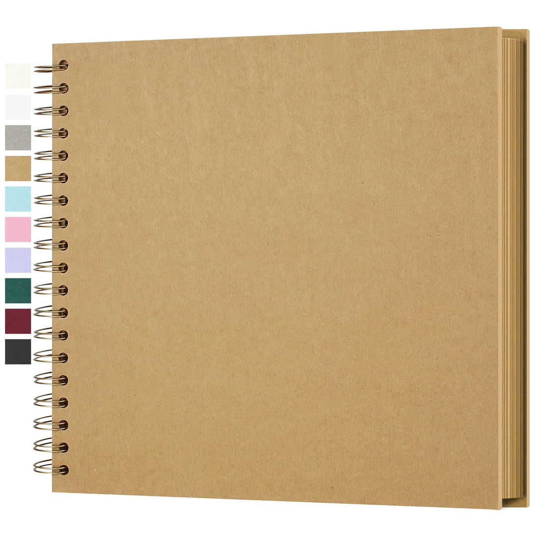 Fotoalbum zum Selbstgestalten, Scrapbook Fotobuch zum Einkleben 25,5 x 25,5 cm 100 Seiten, Archivqua