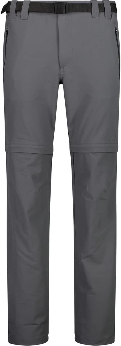 CMP Herren Pantaloni Zip Off Elasticizzati Da Uomo Hose 54 92un Grey-nero, 54 92un Grey-nero