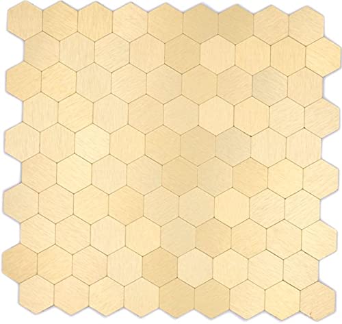 Mosaikfliese Selbstklebende Mosaike hexagonal metall gold Küche Wand MOS200-4GHX_f