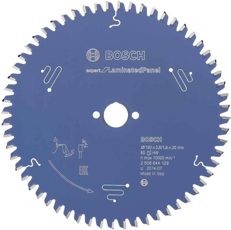 Bosch Professional 1x Kreissägeblatt Expert for Laminated Panel (Laminat, Sägeblatt Ø 190 x 20 x 2,6