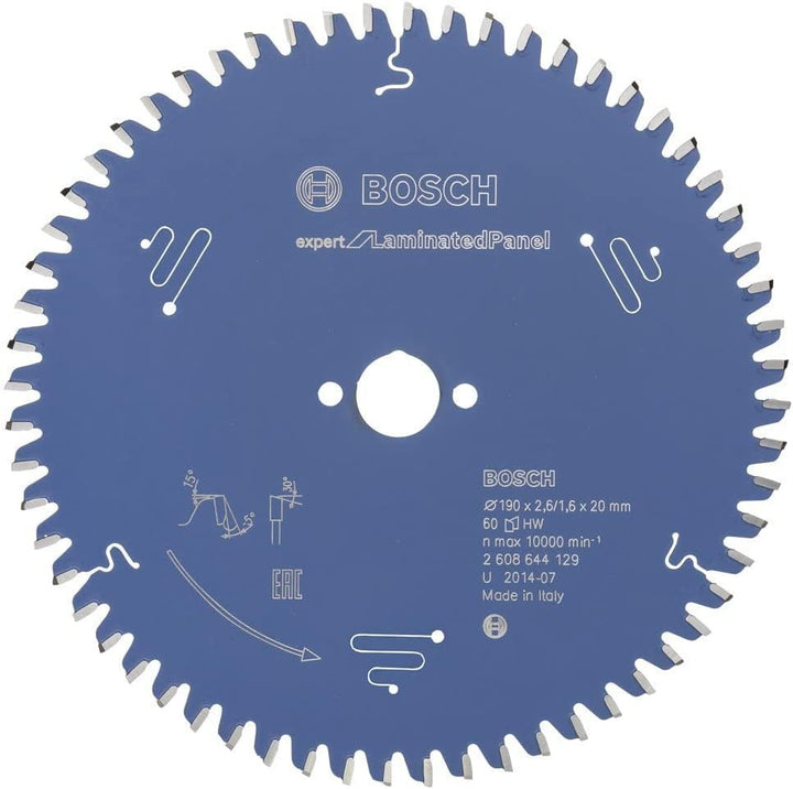 Bosch Professional 1x Kreissägeblatt Expert for Laminated Panel (Laminat, Sägeblatt Ø 190 x 20 x 2,6
