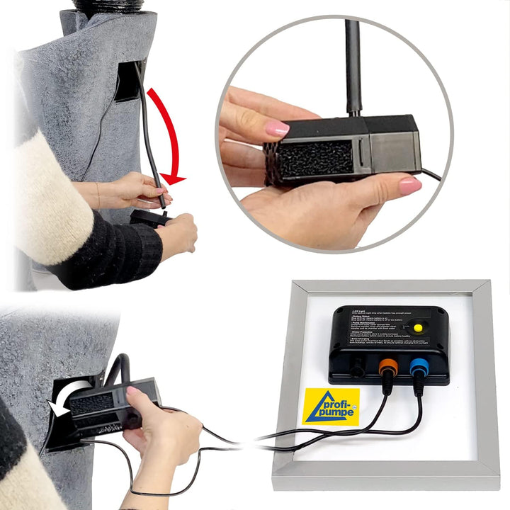 Solar Gartenbrunnen Brunnen Zierbrunnen Zimmerbrunnen Springbrunnen Brunnen mit LED-Licht, Wasserfal