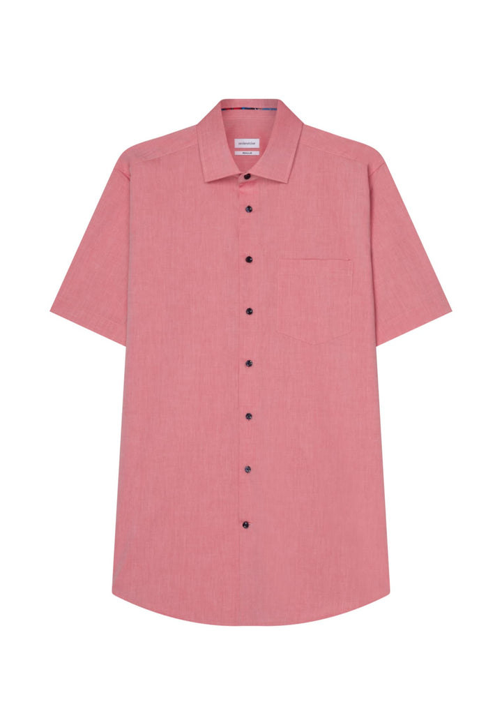 Seidensticker Herren Regular Fit Kurzarm Klassisches Hemd 42 Rot, 42 Rot