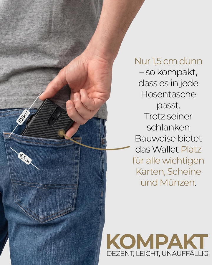 Lederhand® Aventus Wallet – Premium Leder Geldbörse handgemacht für Herren und Damen Portemonnaie Al