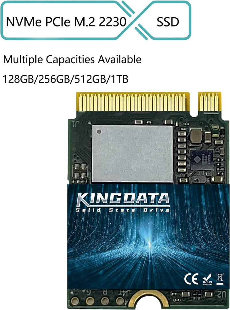 KINGDATA 512GB M.2 2230 SSD NVMe PCIe Gen 3.0x4 Internal Festkörper-Laufwerk für PS5,Steam Deck, Mic