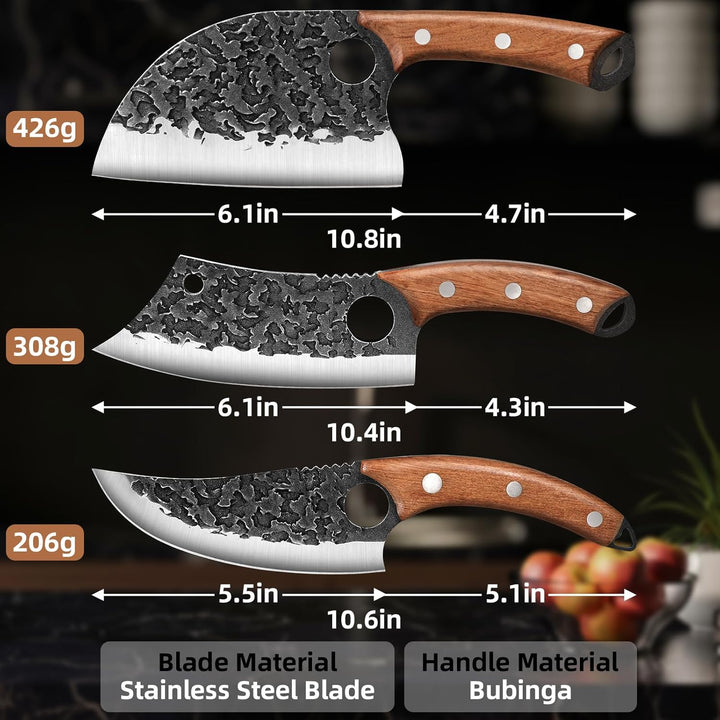INOMO Messerset, Kochmesser Profi Messer Set, Küchenmesser Set Scharf Edelstahl Edelstahlmesser zum