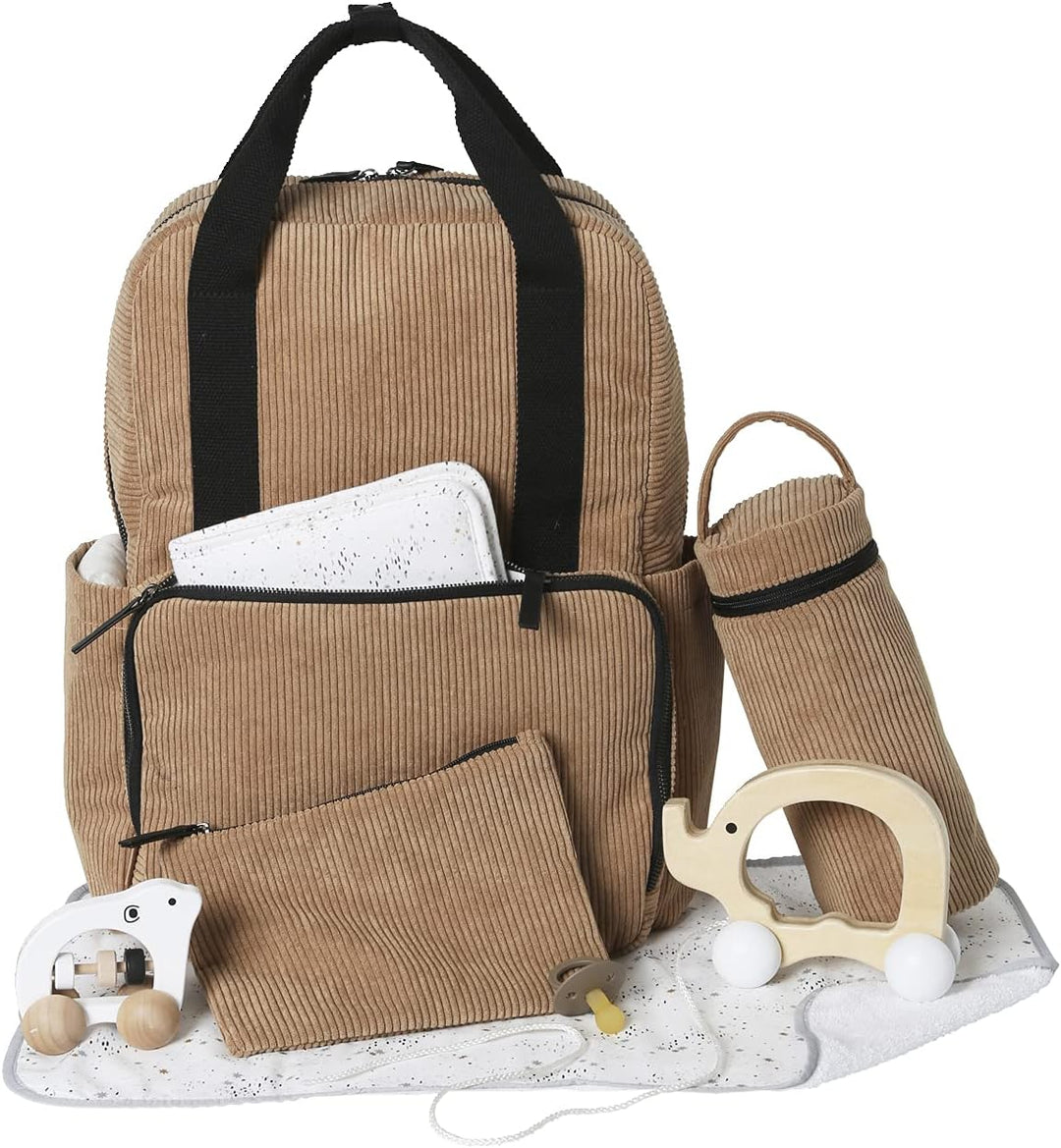 VERTBAUDET Rucksack Kordsamt Travel Haselnuss TU Braun, Braun