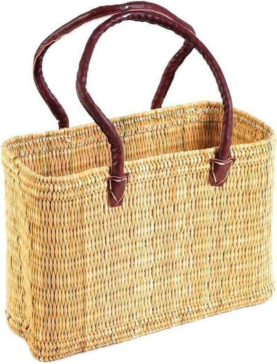 Simandra Seegras Tasche Korb Einkaufstasche Einkaufskorb Flechtkorb Korbtasche Palmgras Langer Griff