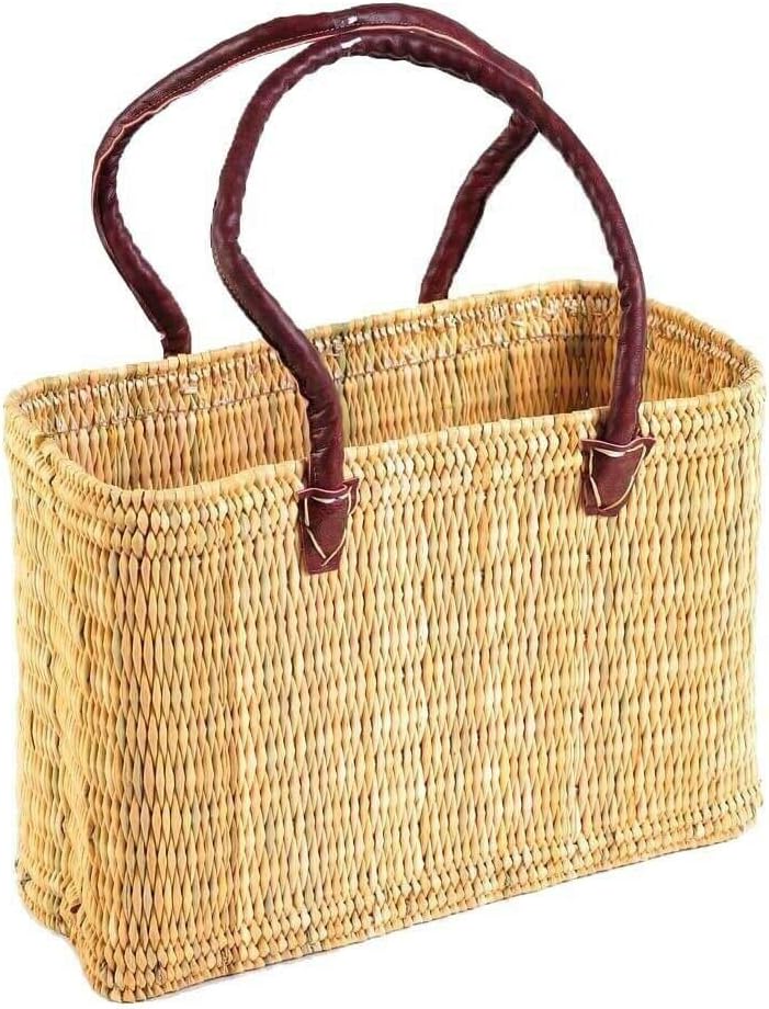 Simandra Seegras Tasche Korb Einkaufstasche Einkaufskorb Flechtkorb Korbtasche Palmgras Langer Griff