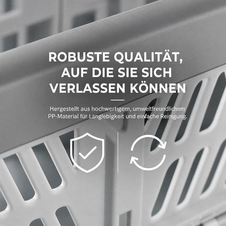 2 Stück kleine Klappboxen Klappkisten,faltbarer Klappkorb mit Henkel | kleiner, für Einkaufen Auto K