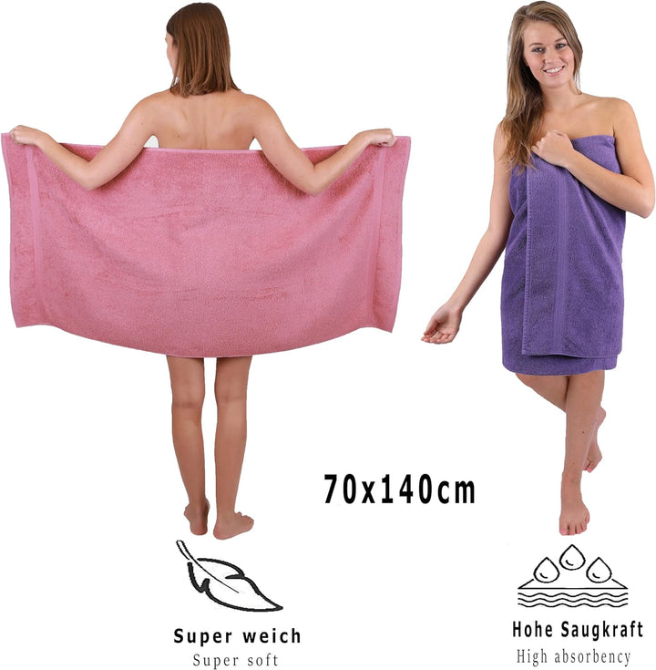 Betz 10-TLG. Handtuch-Set Premium 100% Baumwolle 2 Duschtücher 4 Handtücher 2 Gästetücher 2 Waschhan