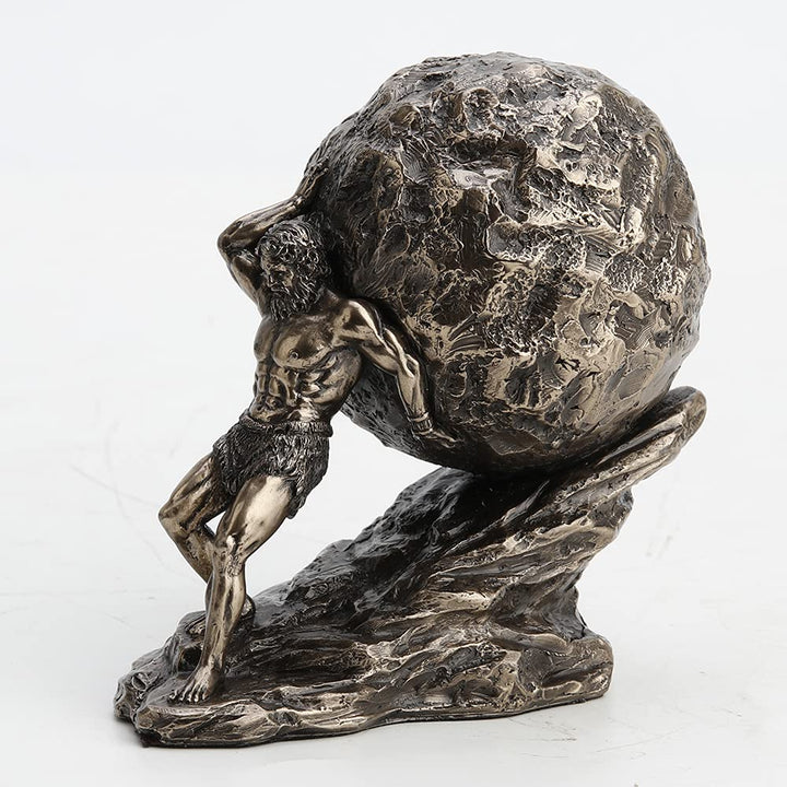 Veronese Design Sisyphus Rolling The Boulder Cold Cast Bronzed Resin Griechische Römische Skulptur S