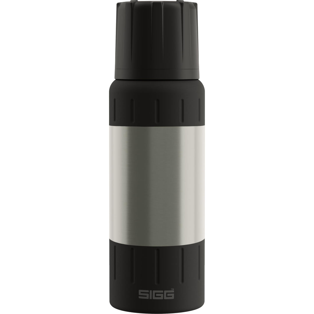 SIGG – Isolierte Trinkflasche – Thermosflasche Alpine Star Brushed, mit Becher – 15 St. Heiss, 56 St