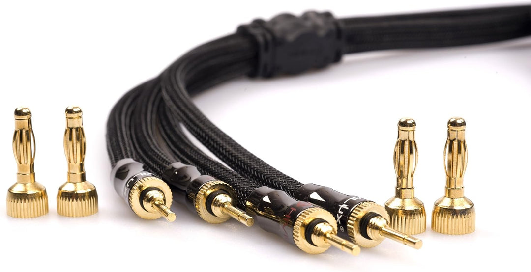 HiViLux HiFi Lautsprecherkabel/Boxenkabel OFC ausschraubbar Bananenstecker für HiFi Stereo Paar (4m