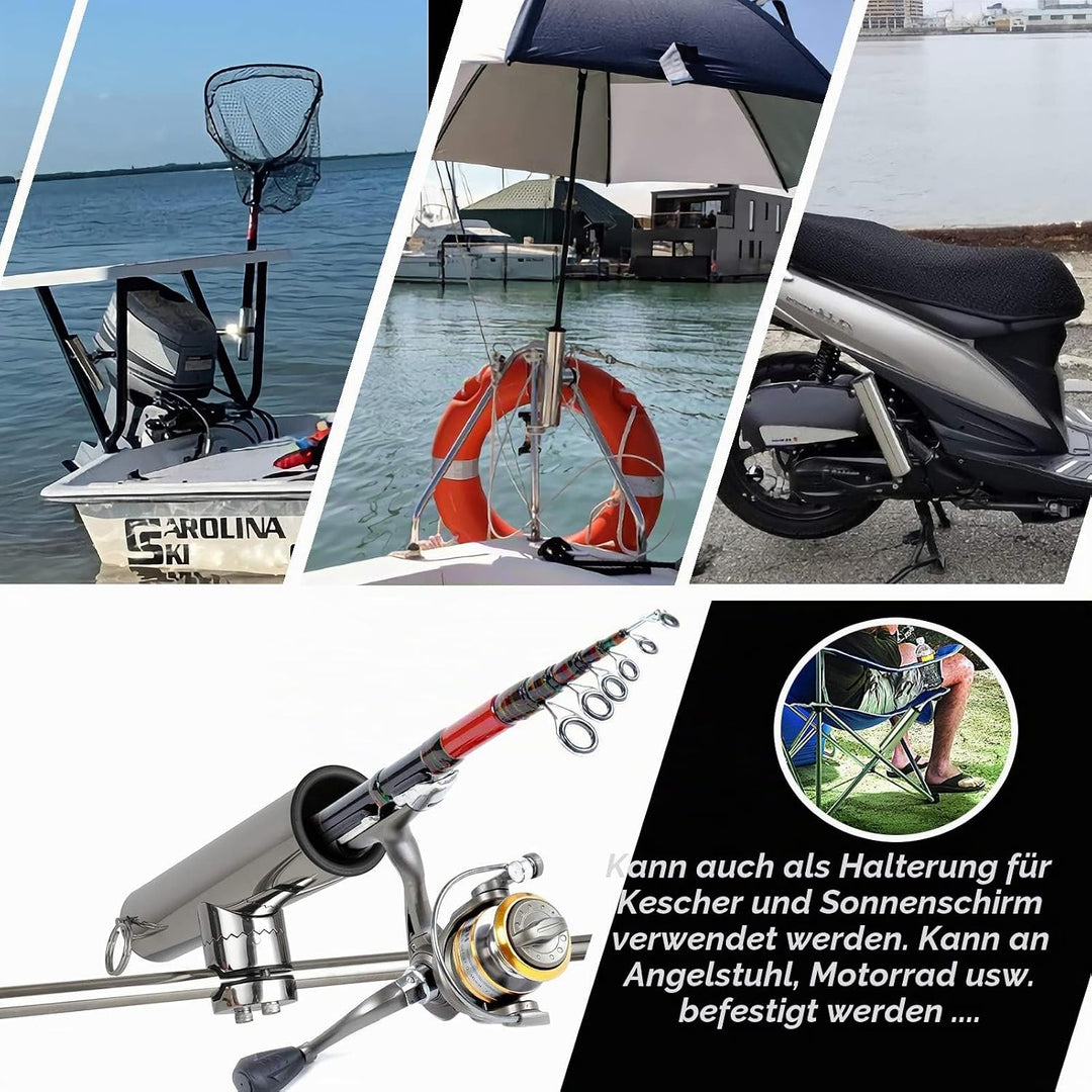 Angel Fasten Angelhalterungen Boot Edelstahl Fischerboot Einzeln Schraubbar Rutenhalter Reling Ruten