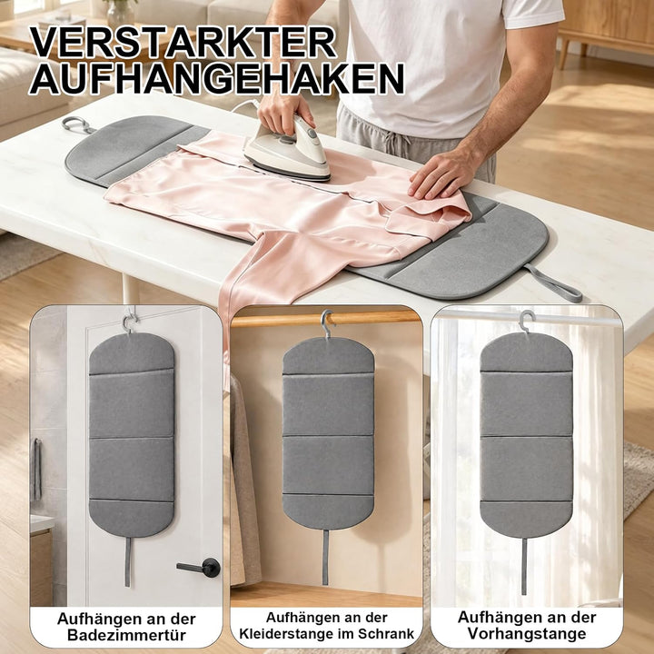 Faltbares Bügelbrett 91 × 41 cm, Dampfbrett zum Aufhängen