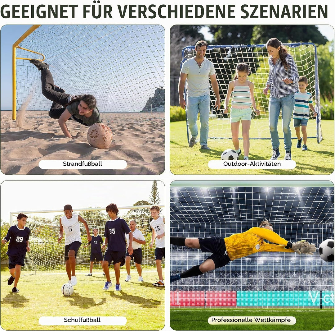 Fussballtor tornetz, Tornetz 300x200cm 2 Pack, Robuste Netze, Polypropylenfaser für Fussballtor Spor