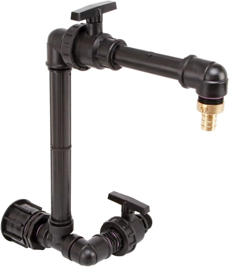 IBC Adapter S60x6-1" Kugelhahn Schwanenhals + Ablasshahn