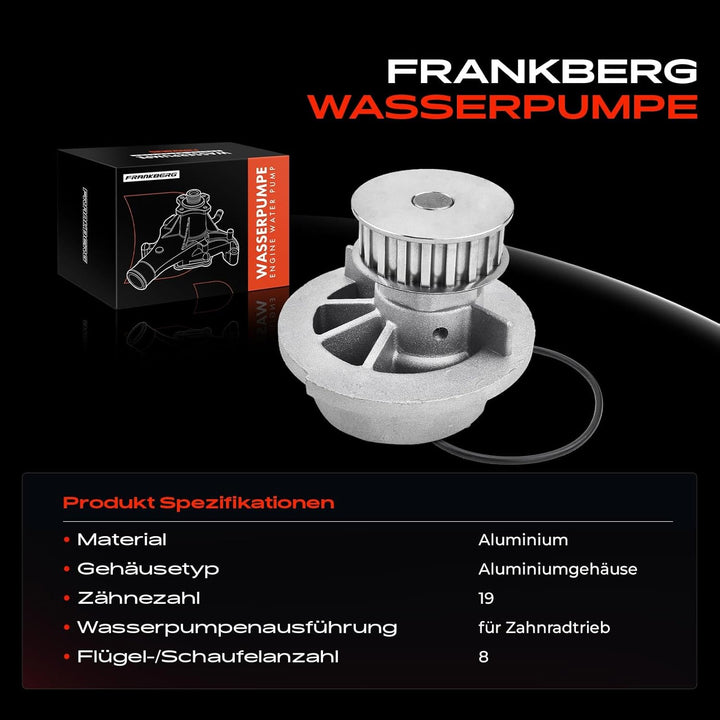 Frankberg Wasserpumpe Kühlmittelpumpe mit Dichtring Kompatibel mit Astra G Caravan T98 1.6L 2000-200