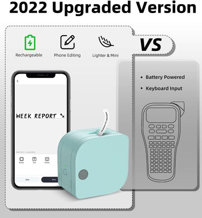 Phomemo P12 Pro Beschriftungsgerät Handgerät | Mini Bluetooth Etikettiergerät mit Etikettenband | US