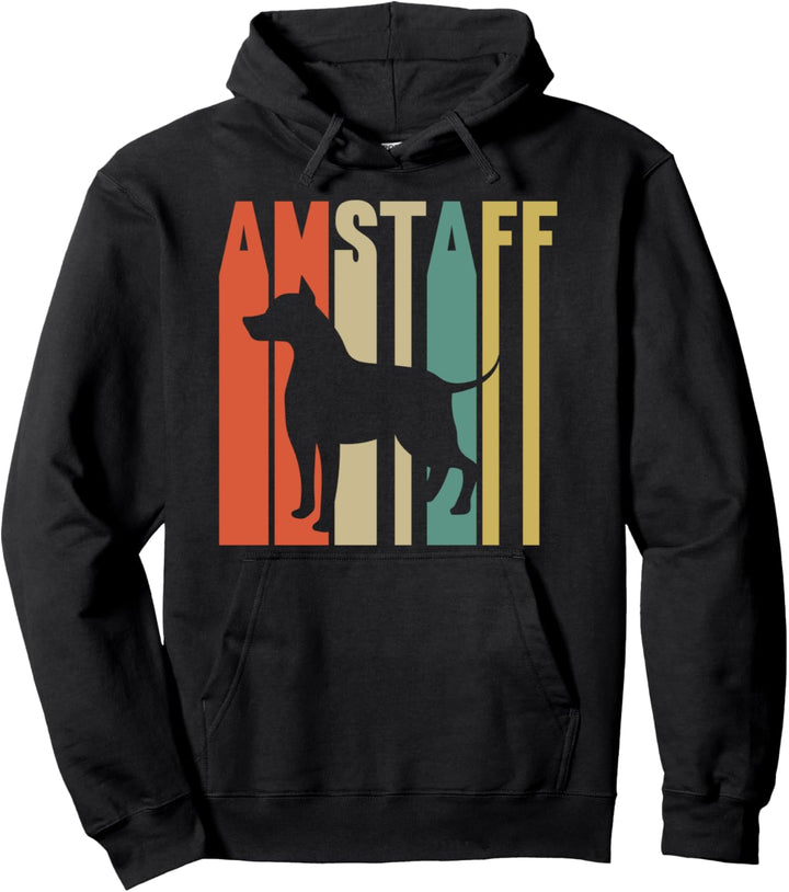 American Staffordshire Terrier Amstaff Retro Hundebesitzer Pullover Hoodie