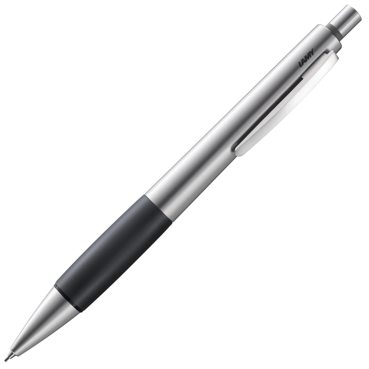 LAMY accent Druckbleistift 196 – Aluminiumfarbener Bleistift mit austauschbarem Kautschukgriffstück